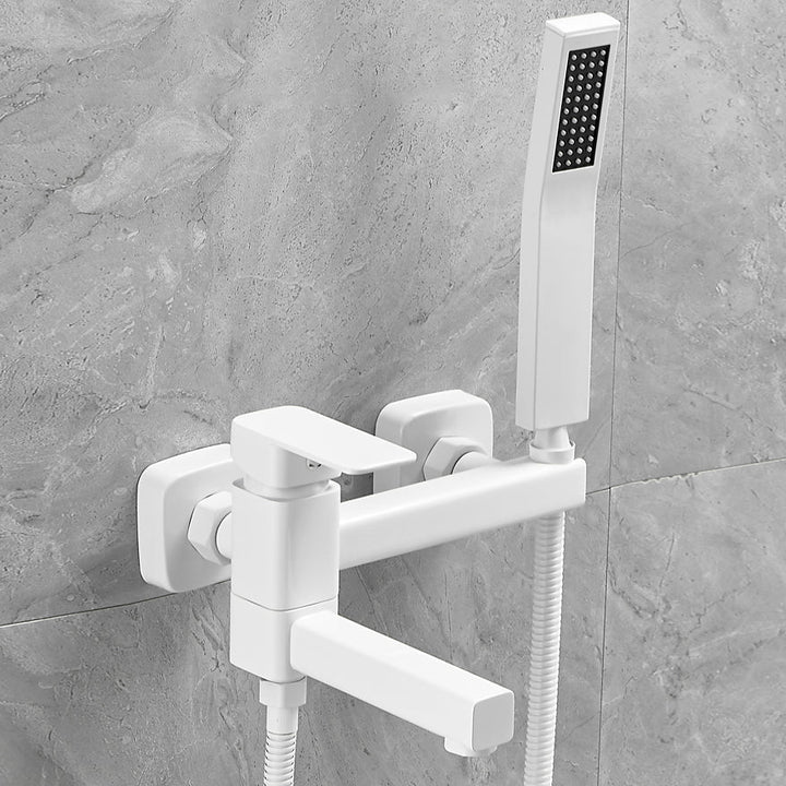 Lisslune | Wall-mounted metal bathtub faucet low arc swivel bathroom faucet