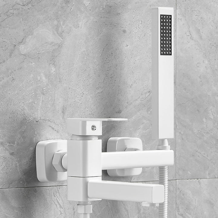 Lisslune | Wall-mounted metal bathtub faucet low arc swivel bathroom faucet