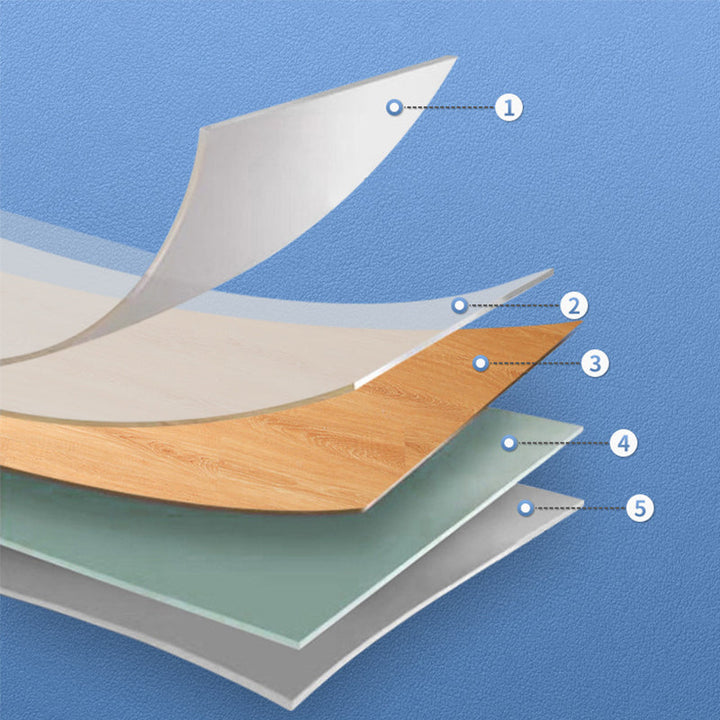 Lisslune | Rectangle PVC Floor Wood Design Peel & Stick Vinyl Flooring