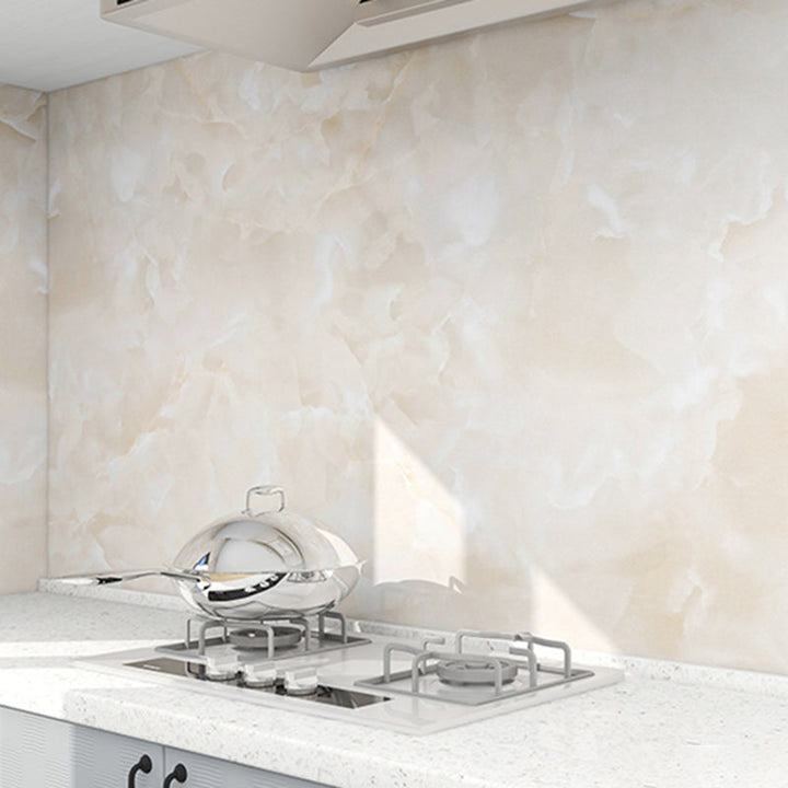 Lisslune | Modern Splash Guard Tile Waterproof Marble Print Peel and Stick Tile for the Kitchen