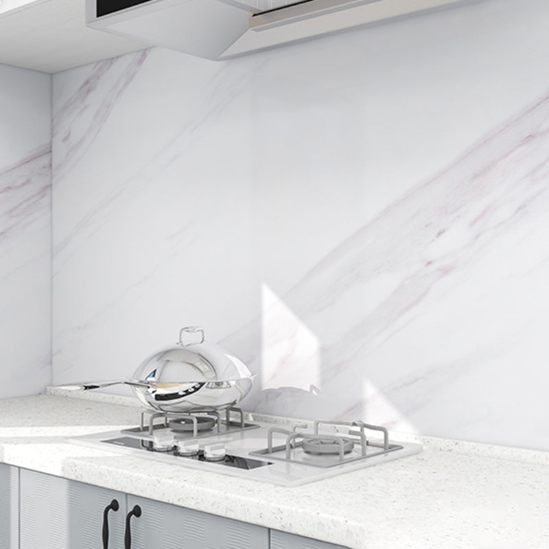 Lisslune | Modern Splash Guard Tile Waterproof Marble Print Peel and Stick Tile for the Kitchen
