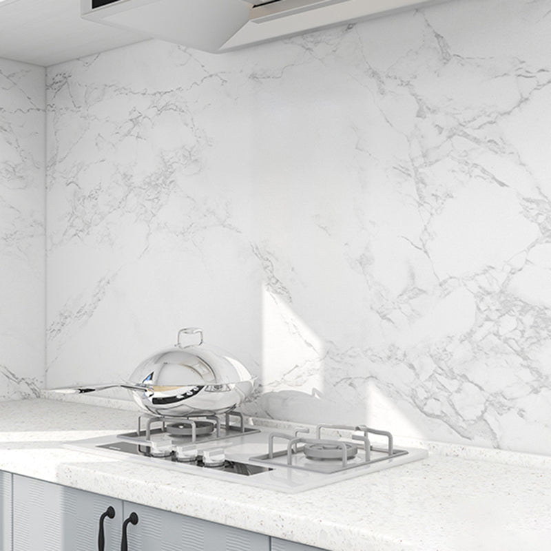 Lisslune | Modern Splash Guard Tile Waterproof Marble Print Peel and Stick Tile for the Kitchen