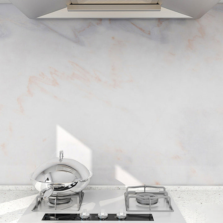 Lisslune | Modern Splash Guard Tile Waterproof Marble Print Peel and Stick Tile for the Kitchen