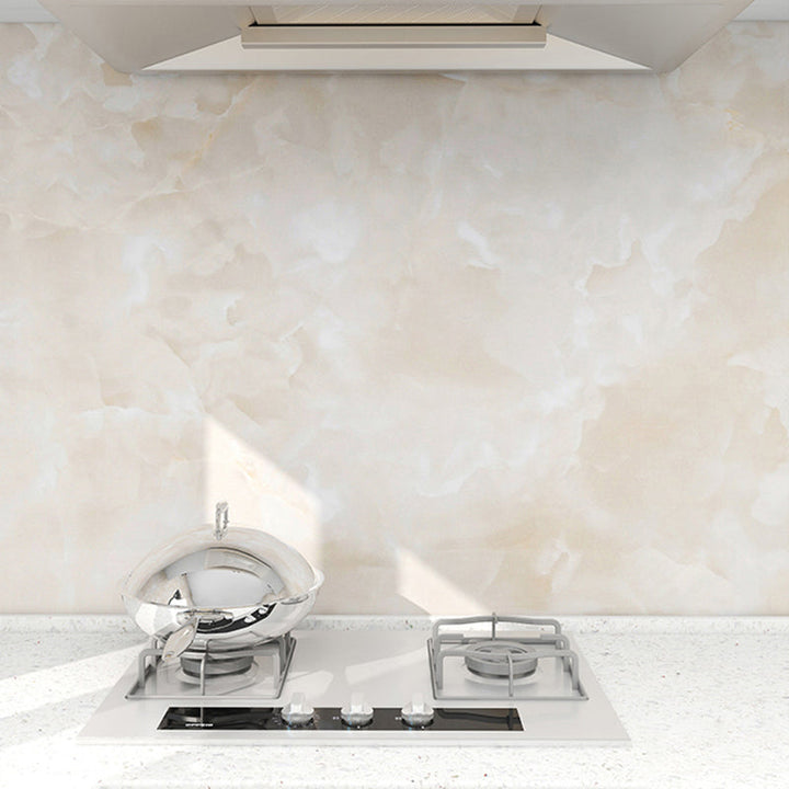 Lisslune | Modern Splash Guard Tile Waterproof Marble Print Peel and Stick Tile for the Kitchen