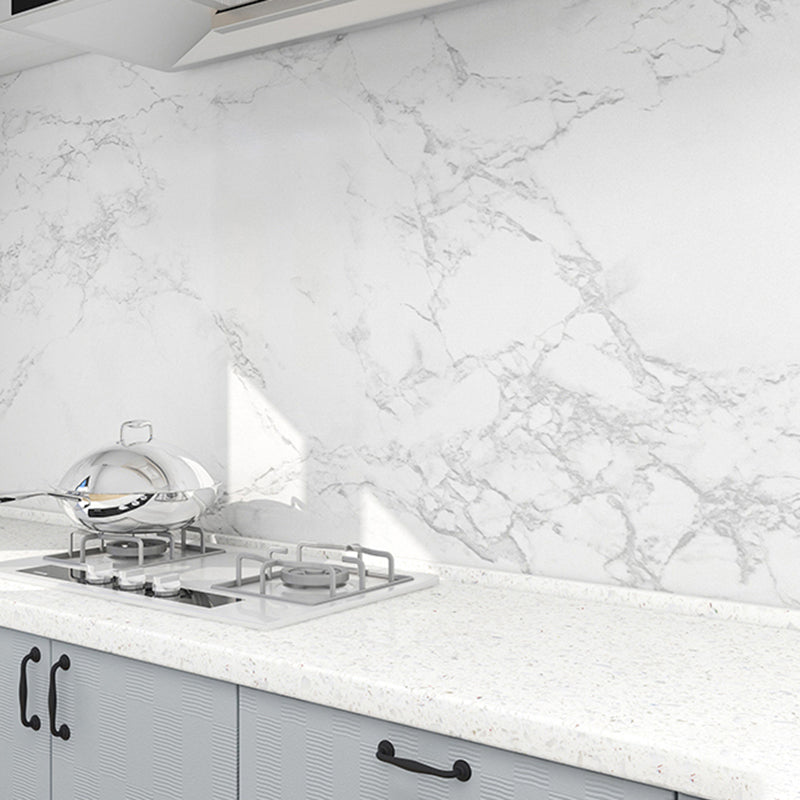 Lisslune | Modern Splash Guard Tile Waterproof Marble Print Peel and Stick Tile for the Kitchen