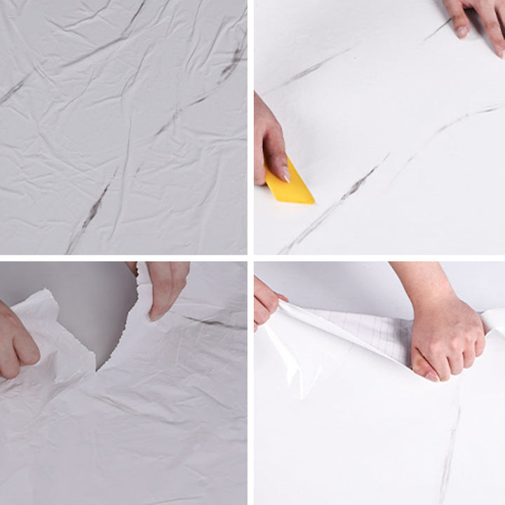 Lisslune | Modern Peel and Stick Tile Vinyl Smooth Back Wall Wallpaper