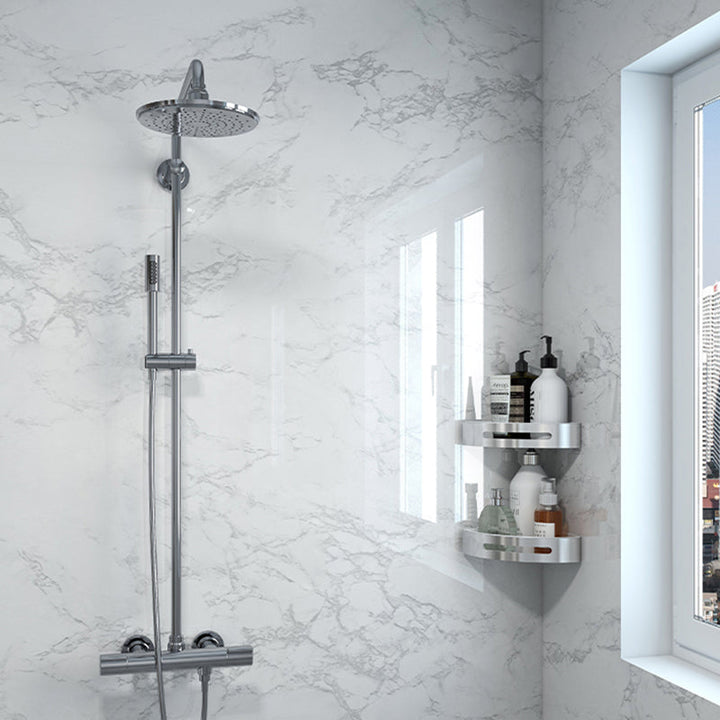 Lisslune | Modern Peel and Stick Tile Vinyl Smooth Back Wall Wallpaper