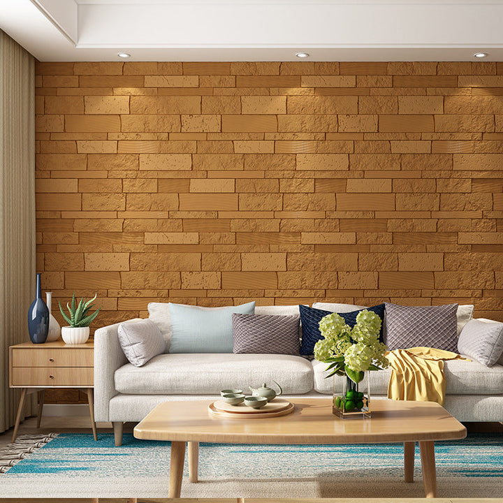 Lisslune | Colorful 3D-embossed wall panel Waterproof artificial stone wall tile