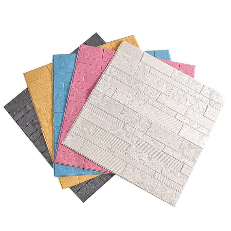 Lisslune | Colorful 3D-embossed wall panel Waterproof artificial stone wall tile