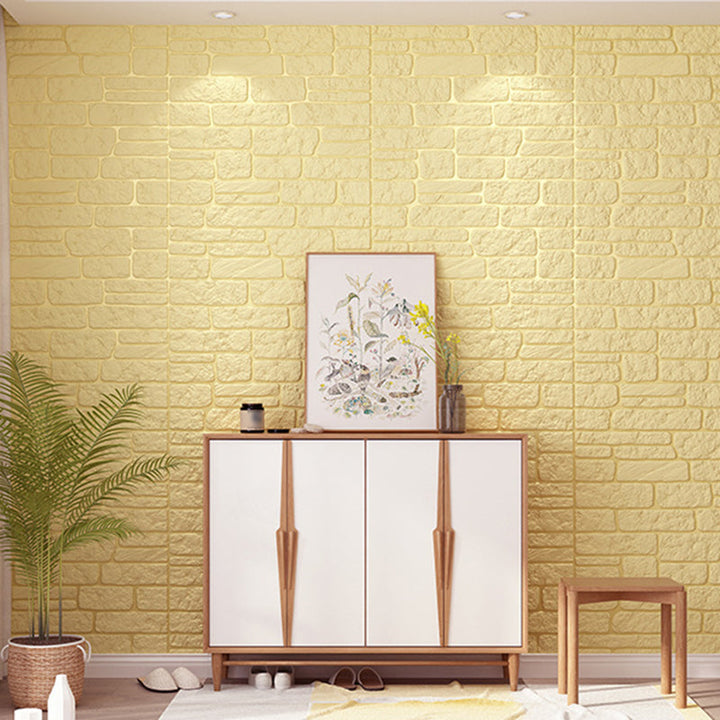 Lisslune | Colorful 3D-embossed wall panel Waterproof artificial stone wall tile