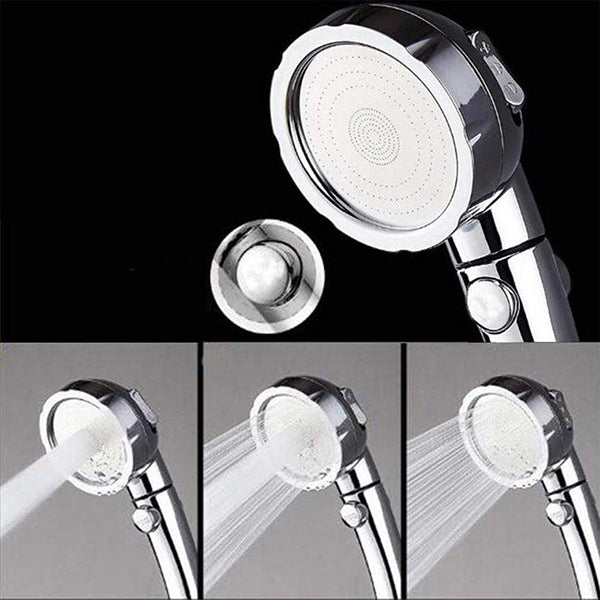 Lisslune | Contemporary Hand Shower Head Silver 3 Spray Pattern Wall Mount Shower Head