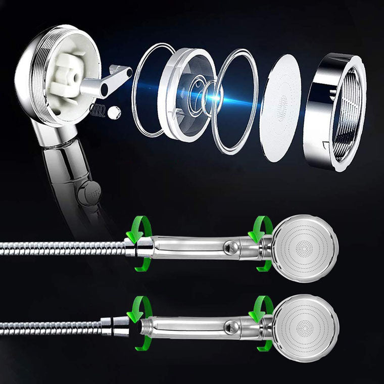 Lisslune | Contemporary Hand Shower Head Silver 3 Spray Pattern Wall Mount Shower Head