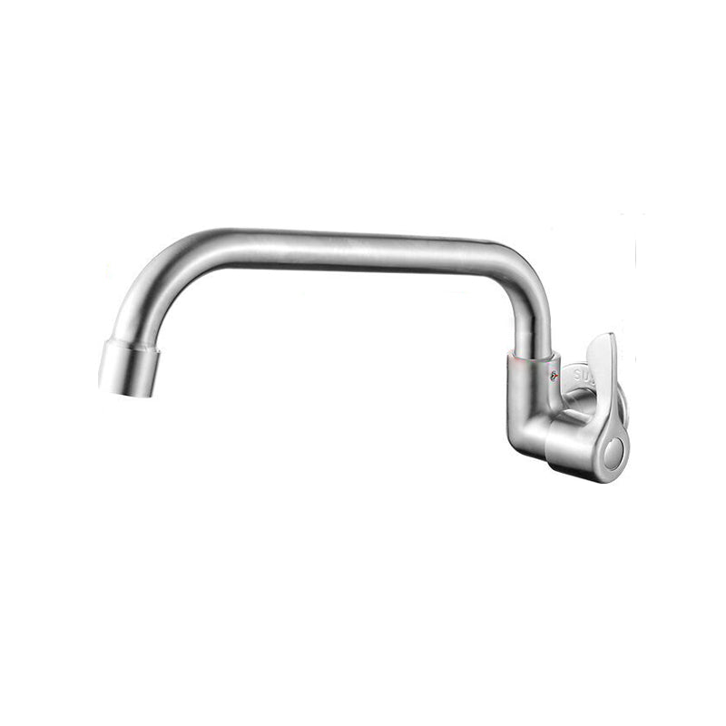 Lisslune | Modern Bridge Water Faucet 304 Stainless Steel Knob Handle Swivel Spout Wall Mounted Faucet