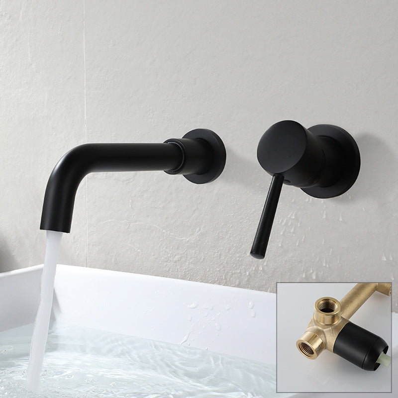 Lisslune | Industrial Wall-Mounted Bathroom Faucet 2-Hole Swivel Spout Basin Faucet
