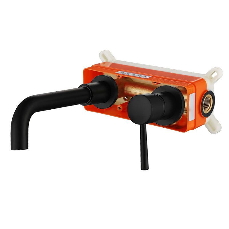 Lisslune | Industrial Wall-Mounted Bathroom Faucet 2-Hole Swivel Spout Basin Faucet