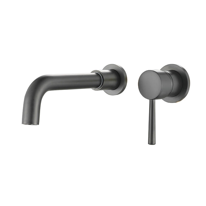 Lisslune | Industrial Wall-Mounted Bathroom Faucet 2-Hole Swivel Spout Sink Faucet