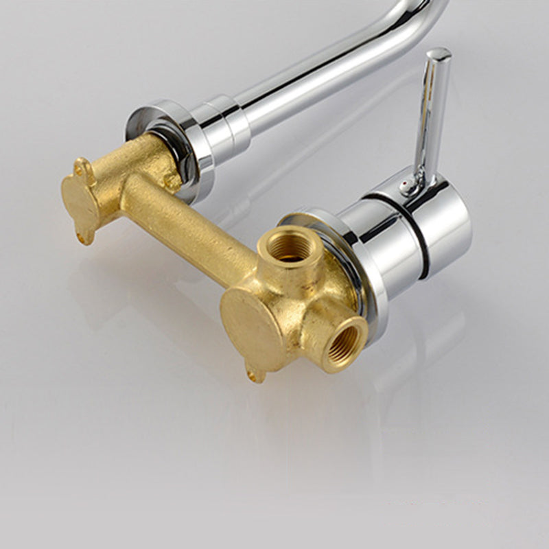 Lisslune | Industrial Wall-Mounted Bathroom Faucet 2-Hole Swivel Spout Sink Faucet