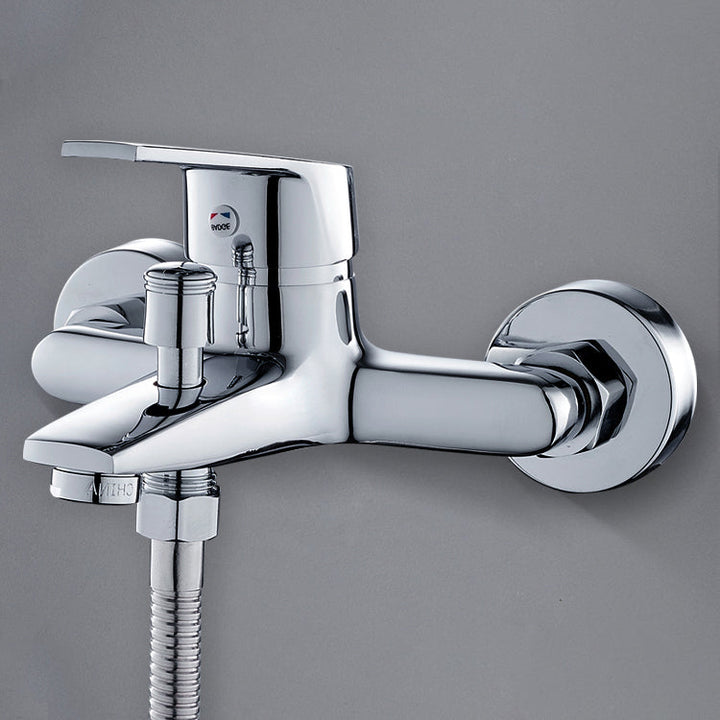 Lisslune | Contemporary Wall Mounted Bathroom Faucet Lever Handles 2-Hole Faucet Brass Faucet