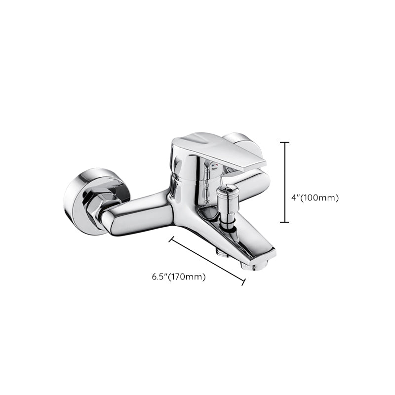 Lisslune | Contemporary Wall Mounted Bathroom Faucet Lever Handles 2-Hole Faucet Brass Faucet