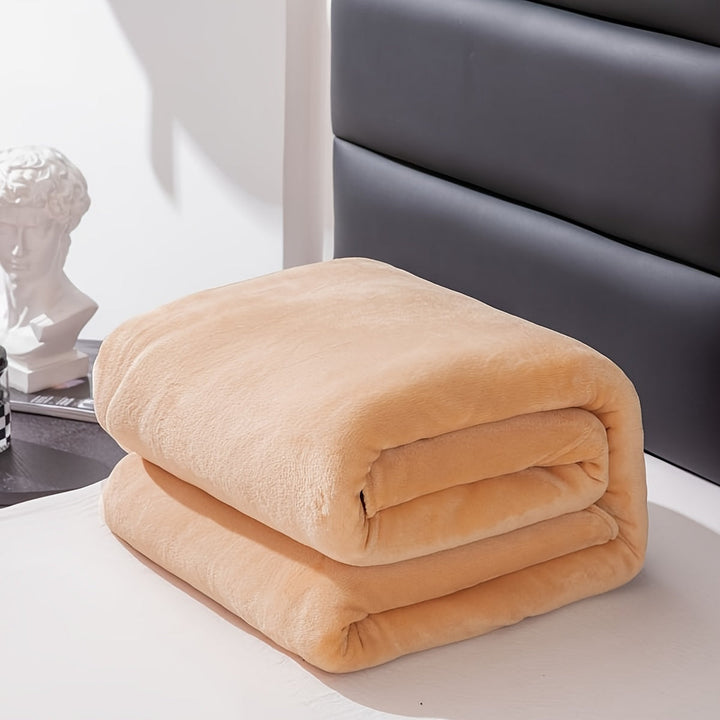 Lisslune | Soft and warm gray flannel blanket for all seasons