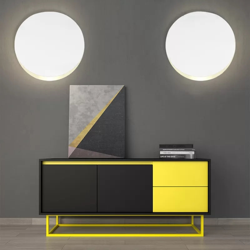 Skørter | Circle Kids Bedroom Wall Light Metal Modern Simple Wall Lamp Light for Living Room