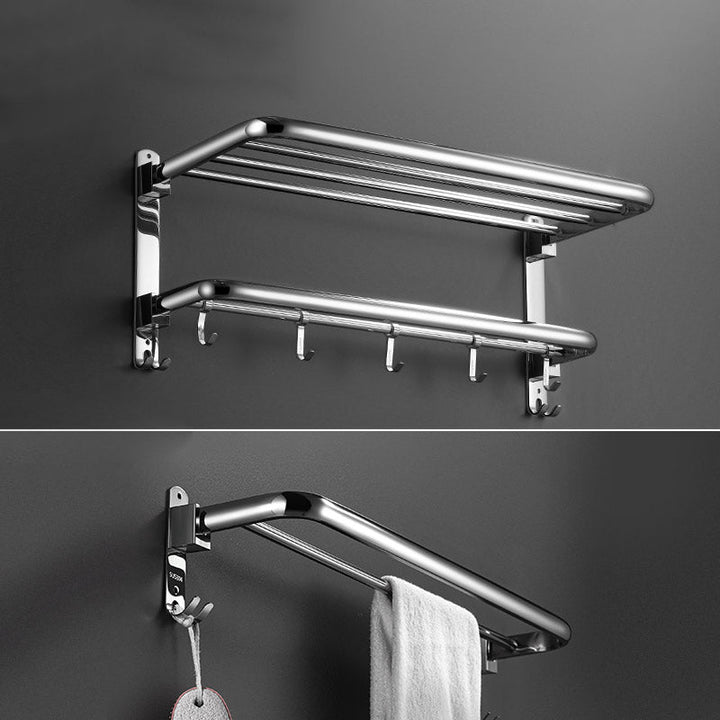 Lisslune | Modern Stainless Steel Towel Bar Bathroom Shelf Bathroom Accessories Set