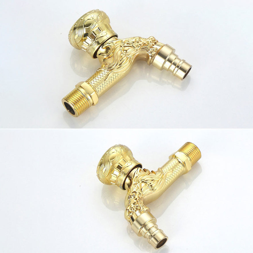 Lisslune | Vintage Classic Sink Faucet Zinc Single Handle Dragon Embossing Wall Mounted Faucet