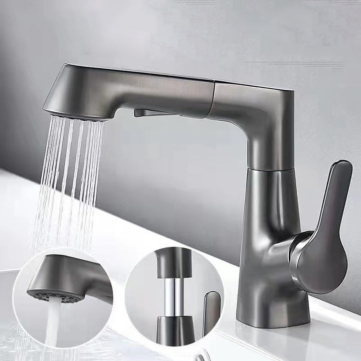 Lisslune | Modern widely spread bathroom faucet copper sink faucet