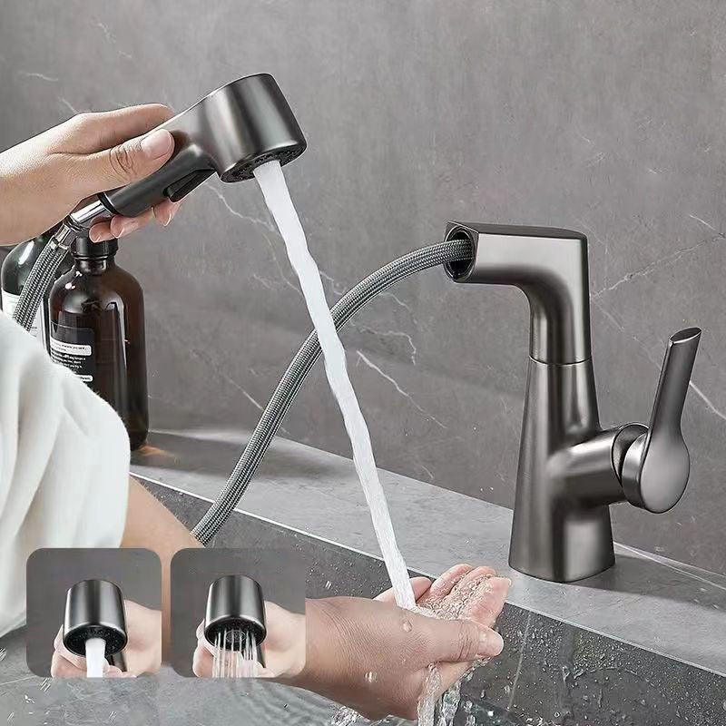 Lisslune | Modern widely spread bathroom faucet copper sink faucet
