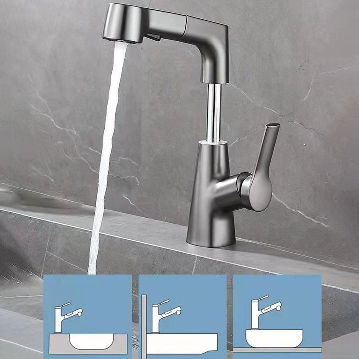Lisslune | Modern widely spread bathroom faucet copper sink faucet