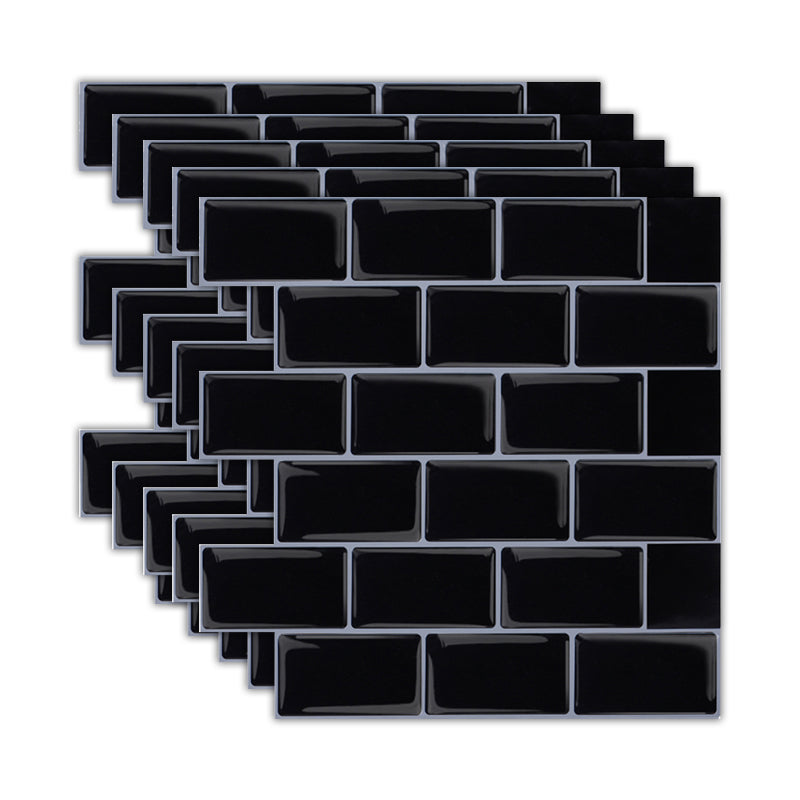 Lisslune | Solid Peel & Stick Subway Tile Scratch Resistant PVC Rectangle Peel and Stick Wall Tile