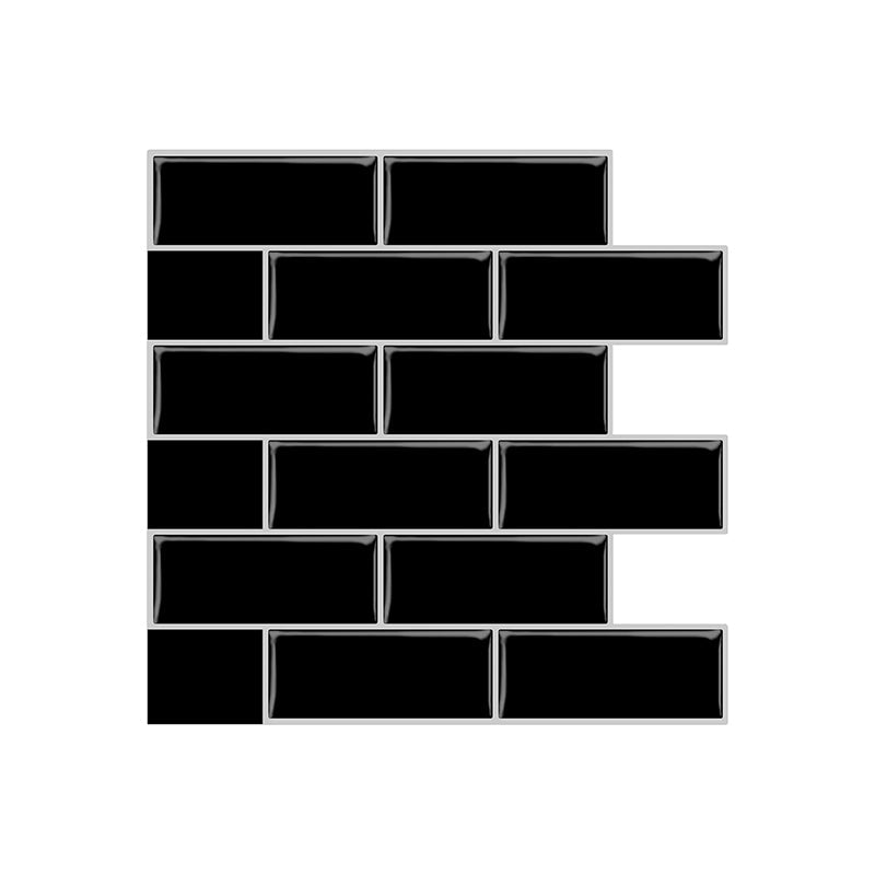 Lisslune | Solid Peel & Stick Subway Tile Scratch Resistant PVC Rectangle Peel and Stick Wall Tile