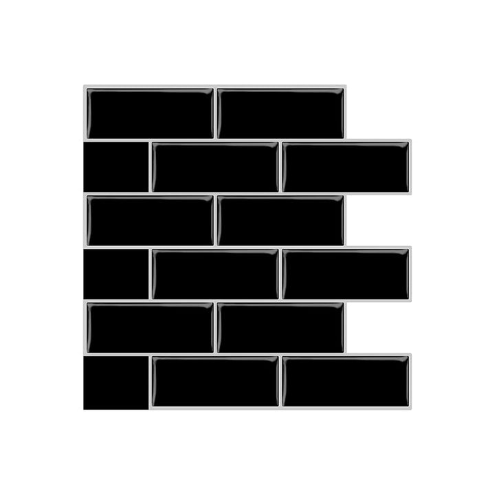 Lisslune | Solid Peel & Stick Subway Tile Scratch Resistant PVC Rectangle Peel and Stick Wall Tile