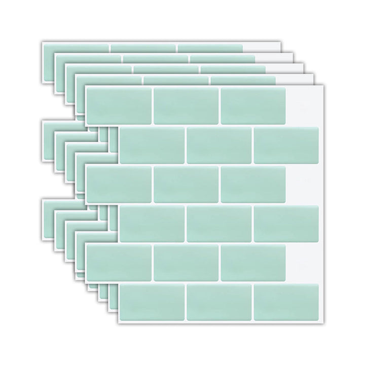 Lisslune | Solid Peel & Stick Subway Tile Scratch Resistant PVC Rectangle Peel and Stick Wall Tile