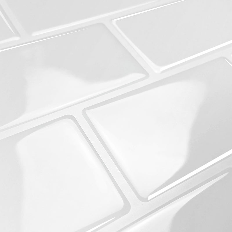 Lisslune | Solid Peel & Stick Subway Tile Scratch Resistant PVC Rectangle Peel and Stick Wall Tile