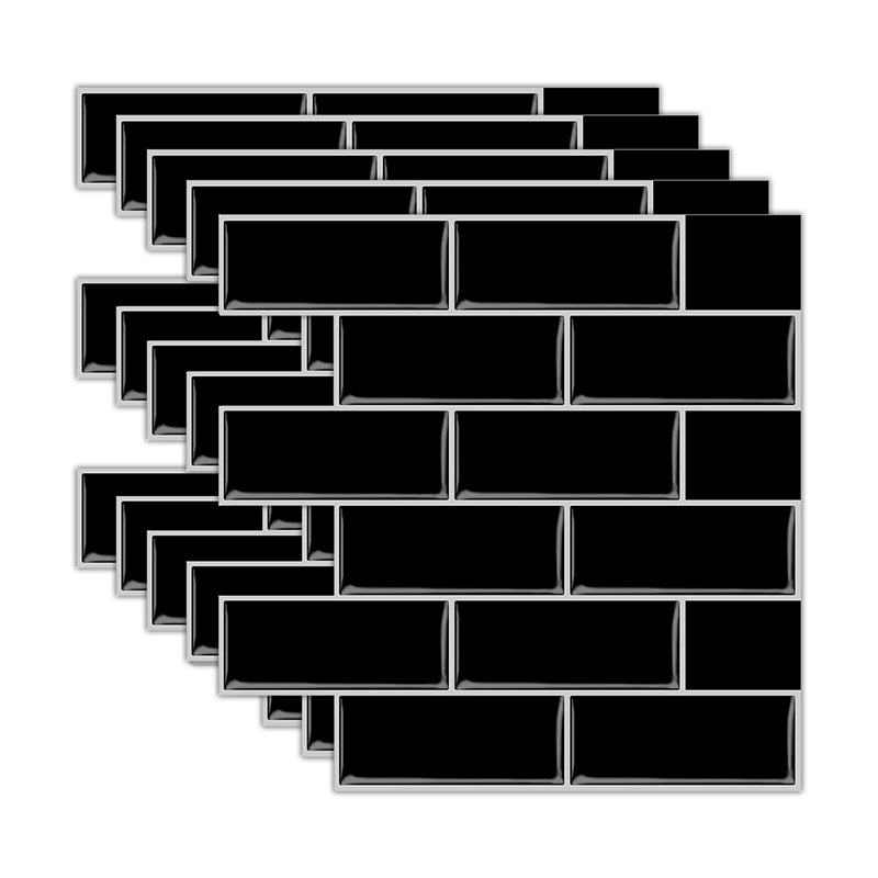 Lisslune | Solid Peel & Stick Subway Tile Scratch Resistant PVC Rectangle Peel and Stick Wall Tile