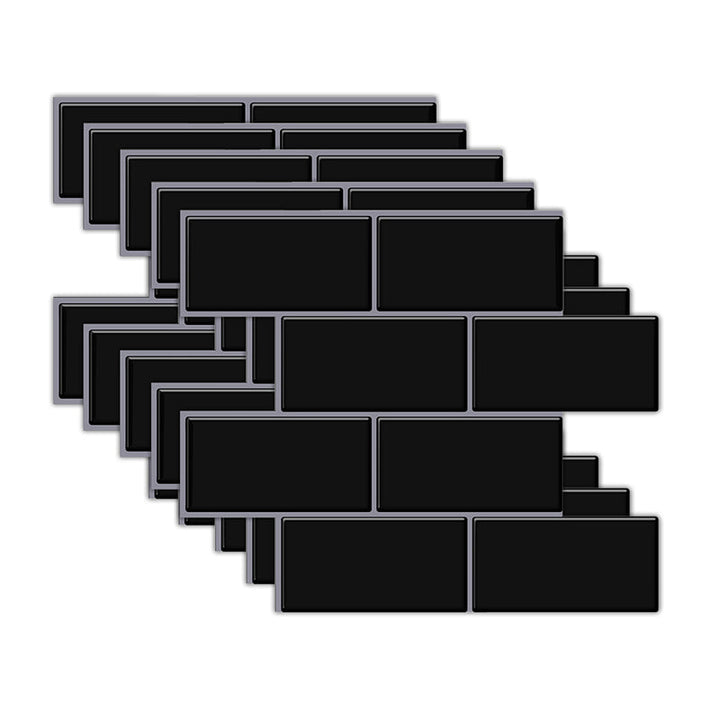 Lisslune | Peel and Stick Tiles Subway Rectangle Waterproof PVC Tile-Peel & Stick for the Kitchen 10-Pack