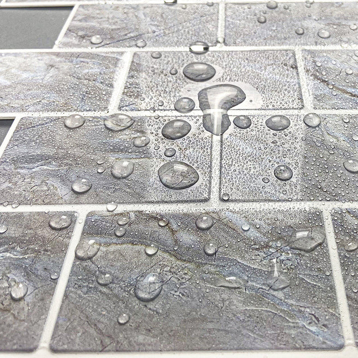 Lisslune | Peel and Stick Tiles Subway Rectangle Waterproof PVC Tile-Peel & Stick for the Kitchen 10-Pack