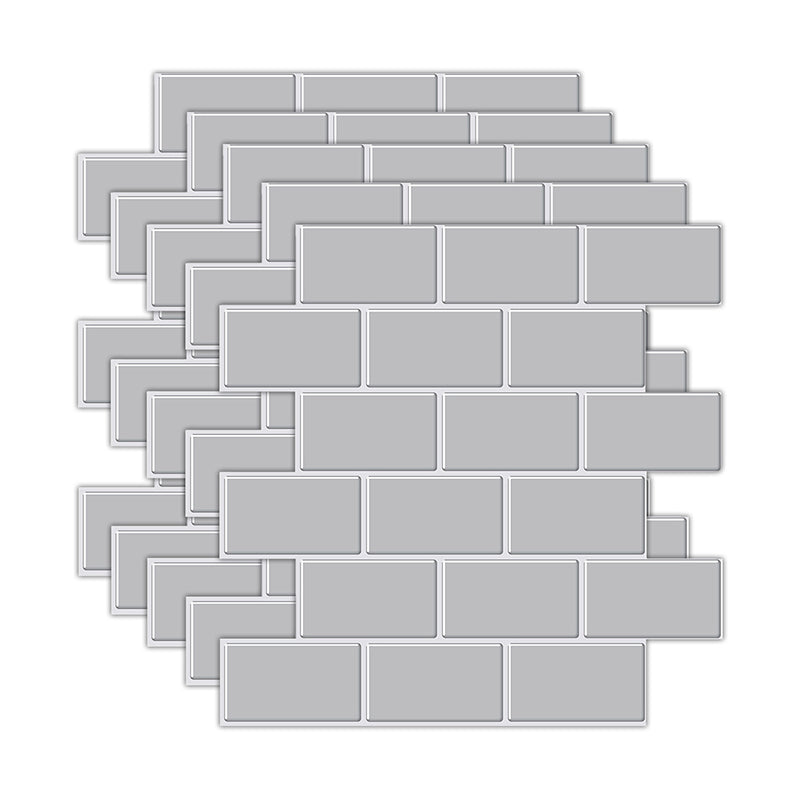 Lisslune | Peel and Stick Tiles Subway Rectangle Waterproof PVC Tile-Peel & Stick for the Kitchen 10-Pack