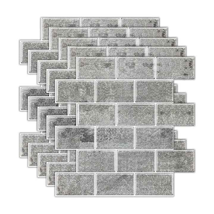 Lisslune | Peel and Stick Tiles Subway Rectangle Waterproof PVC Tile-Peel & Stick for the Kitchen 10-Pack