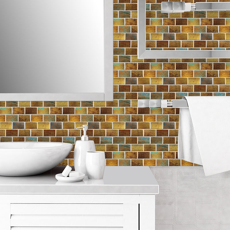 Lisslune | Peel and Stick Tiles Subway Rectangle Waterproof PVC Tile-Peel & Stick for the Kitchen 10-Pack
