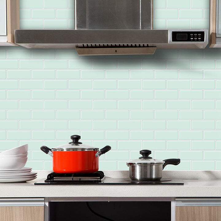 Lisslune | Rectangular Tile - Peel & Stick Easy waterproof plastic peel and stick subway tile for the kitchen