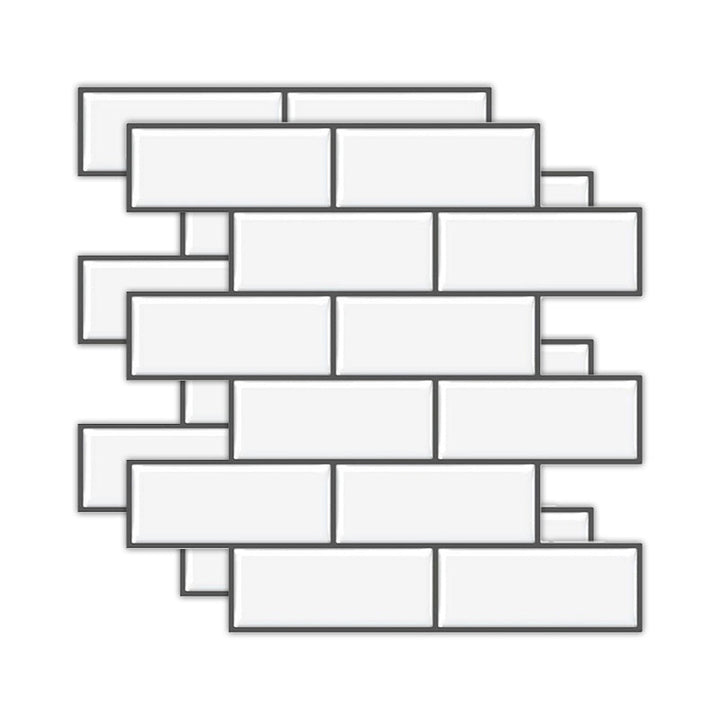 Lisslune | Rectangular Tile - Peel & Stick Easy waterproof plastic peel and stick subway tile for the kitchen