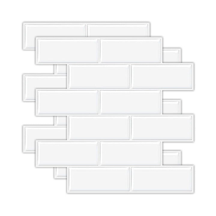 Lisslune | Rectangular Tile - Peel & Stick Easy waterproof plastic peel and stick subway tile for the kitchen