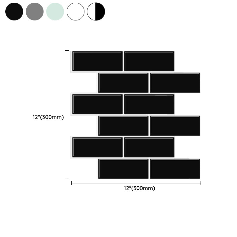 Lisslune | Rectangular Tile - Peel & Stick Easy waterproof plastic peel and stick subway tile for the kitchen