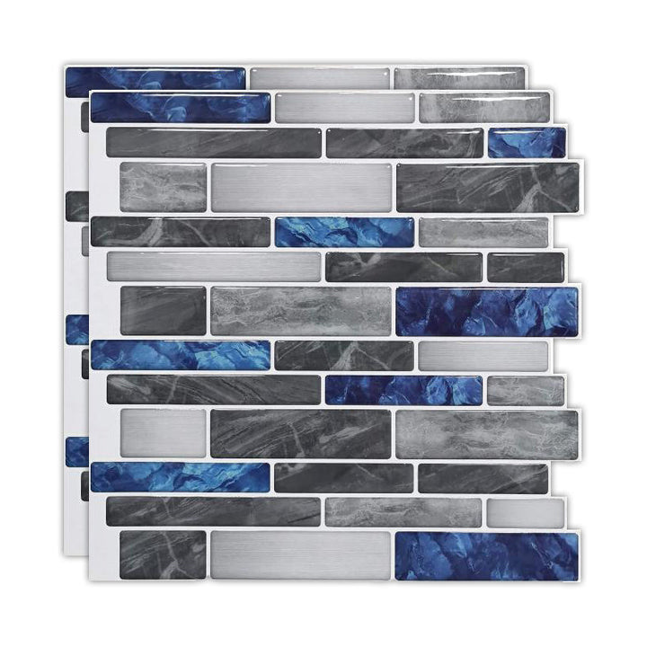 Lisslune | Peel & Stick Subway Tile Stain Resistant Plastic Rectangle Peel and Stick Tile 2-Pack