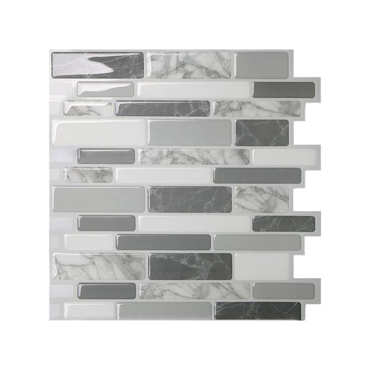 Lisslune | Peel & Stick Subway Tile Stain Resistant Plastic Rectangle Peel and Stick Tile 2-Pack