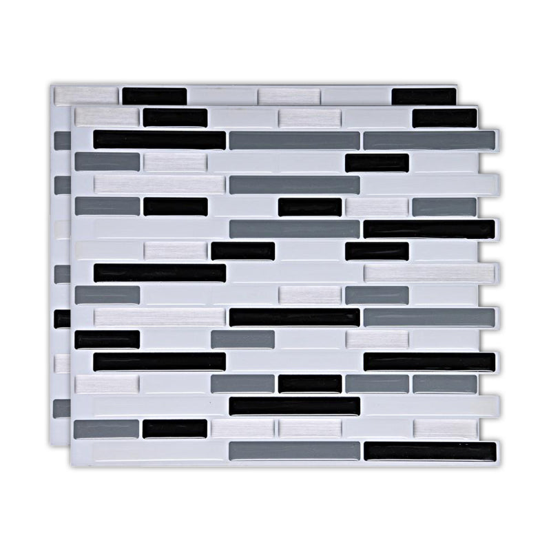 Lisslune | Peel & Stick Subway Tile Stain Resistant Plastic Rectangle Peel and Stick Tile 2-Pack