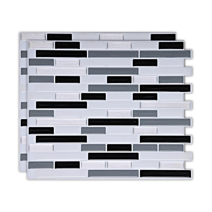 Lisslune | Peel & Stick Subway Tile Stain Resistant Plastic Rectangle Peel and Stick Tile 2-Pack