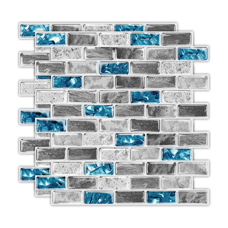 Lisslune | Peel & Stick Subway Tile Stain Resistant Plastic Rectangle Peel and Stick Tile 2-Pack
